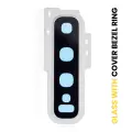 Back Camera Lens With Cover Bezel Ring Compatible For Samsung Galaxy S10 (Prism White)