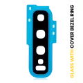 Back Camera Lens With Cover Bezel Ring Compatible For Samsung Galaxy S10 (Prism Blue)