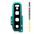Back Camera Lens With Cover Bezel Ring Compatible For Samsung Galaxy S10 (Prism Green)