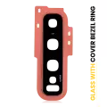 Back Camera Lens With Cover Bezel Ring Compatible For Samsung Galaxy S10 (Flamingo Pink)
