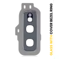 Back Camera Lens With Cover Bezel Ring Compatible For Samsung Galaxy S10E (Prism White)