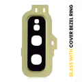 Back Camera Lens With Cover Bezel Ring Compatible For Samsung Galaxy S10E (Canary Yellow)