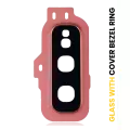 Back Camera Lens With Cover Bezel Ring Compatible For Samsung Galaxy S10E (Flamingo Pink)