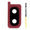 Back Camera Lens With Bracket / Bezel Compatible For Samsung Galaxy A20 (A205 / 2019) (Red)