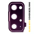 Back Camera Lens With Cover Bezel Ring Compatible For Samsung Galaxy S20 FE 4G / 5G (Purple)