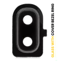 Back Camera Lens With Cover Bezel Ring Compatible For Samsung Galaxy A10E (A102 / 2019) (Black)