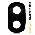 Back Camera Lens With Bezel Ring Compatible For Samsung Galaxy J3 (J337 / 2018) (Black)