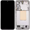 OLED Assembly With Frame Compatible For Samsung Galaxy S24 Plus 5G (US & International Version) (Refurbished) (Marble Grey)