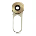 Back Camera Lens With Button Frame Compatible For LG V10 (Gold / White)