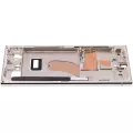 Mid-Frame Housing Compatible For Samsung Galaxy S23 Ultra 5G (US & International Version) (Cream)