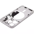 Mid-Frame Housing With Power And Volume Button Compatible For iPhone 15 Pro (US Version) (Used OEM Pull: Grade A) (White Titanium)