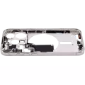Mid-Frame Housing With Power And Volume Button Compatible For iPhone 15 Pro (US Version) (Used OEM Pull: Grade A) (White Titanium)