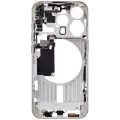 Mid-Frame Housing With Power And Volume Button Compatible For iPhone 15 Pro (US Version) (Used OEM Pull: Grade A) (White Titanium)