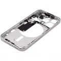 Mid-Frame Housing With Power And Volume Button Compatible For iPhone 15 Pro (US Version) (Used OEM Pull: Grade B) (White Titanium)