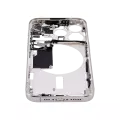 Mid-Frame Housing With Power And Volume Button Compatible For iPhone 15 Pro (US Version) (Used OEM Pull: Grade B) (White Titanium)