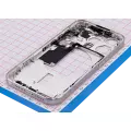 Mid-Frame Housing With Power And Volume Button Compatible For iPhone 15 Pro (US Version) (Used OEM Pull: Grade B) (White Titanium)