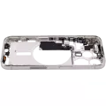 Mid-Frame Housing With Power And Volume Button Compatible For iPhone 15 Pro (US Version) (Used OEM Pull: Grade B) (White Titanium)