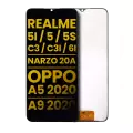 LCD Assembly Without Frame Compatible For Realme 5i / 5 / 5S / C3 / C3i / 6i / Narzo 20A / OPPO A5 2020 / A9 2020 (Refurbished) (All Colors)