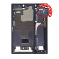 Mid-Frame Housing Compatible For Samsung Galaxy S22 Ultra 5G (International Version) (Phantom Black)
