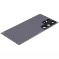 Back Cover Glass With Camera Lens Compatible For Samsung Galaxy S24 Ultra 5G (No Logo) (Aftermarket Plus) (Titanium Blue)