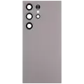 Back Cover Glass With Camera Lens Compatible For Samsung Galaxy S24 Ultra 5G (No Logo) (Aftermarket Plus) (Titanium Gray)