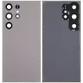 Back Cover Glass With Camera Lens Compatible For Samsung Galaxy S24 Ultra 5G (No Logo) (Aftermarket Plus) (Titanium Gray)