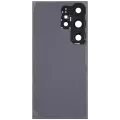 Back Cover Glass With Camera Lens Compatible For Samsung Galaxy S24 Ultra 5G (No Logo) (Aftermarket Plus) (Titanium Gray)