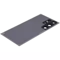 Back Cover Glass With Camera Lens Compatible For Samsung Galaxy S24 Ultra 5G (No Logo) (Aftermarket Plus) (Titanium Gray)