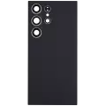 Back Cover Glass With Camera Lens Compatible For Samsung Galaxy S24 Ultra 5G (No Logo) (Aftermarket Plus) (Titanium Black)