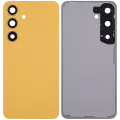 Back Cover Glass With Camera Lens Compatible For Samsung Galaxy S24 5G (No Logo) (Aftermarket Plus) (Sandstone Orange)