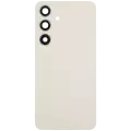 Back Cover Glass With Camera Lens Compatible For Samsung Galaxy S24 5G (No Logo) (Aftermarket Plus) (Amber Yellow)