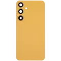Back Cover Glass With Camera Lens Compatible For Samsung Galaxy S24 Plus 5G (No Logo) (Aftermarket Plus) (Sandstone Orange)