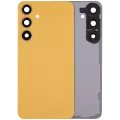 Back Cover Glass With Camera Lens Compatible For Samsung Galaxy S24 Plus 5G (No Logo) (Aftermarket Plus) (Sandstone Orange)