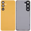 Back Cover Glass With Camera Lens Compatible For Samsung Galaxy S24 Plus 5G (No Logo) (Aftermarket Plus) (Sandstone Orange)