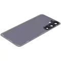 Back Cover Glass With Camera Lens Compatible For Samsung Galaxy S24 Plus 5G (No Logo) (Aftermarket Plus) (Marble Gray)