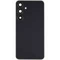 Back Cover Glass With Camera Lens Compatible For Samsung Galaxy S24 Plus 5G (No Logo) (Aftermarket Plus) (Onyx Black)