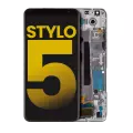 LCD Assembly With Frame Compatible For LG Stylo 5 (Refurbished) (Silvery White) 