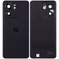 Back Cover Glass With Camera Lens Compatible For Motorola Edge 40 (XT2302 / 2023) (Genuine OEM) (Eclipse Black)