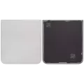 Back Cover Glass Compatible For Samsung Galaxy Z Flip 6 5G (Aftermarket Plus) (Silver Shadow)