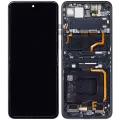 Main OLED Assembly With Frame Compatible For Motorola Razr Plus / Razr 50 Ultra (XT2451 / 2024) (Refurbished) (Midnight Blue)