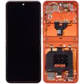 Main OLED Assembly With Frame Compatible For Motorola Razr / Razr 50 (XT2453 / 2024) (Spritz Orange)