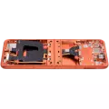 Main OLED Assembly With Frame Compatible For Motorola Razr / Razr 50 (XT2453 / 2024) (Spritz Orange)