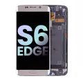 OLED Assembly With Frame Compatible For Samsung Galaxy S6 Edge (CDMA: Verizon / Sprint) (Service Pack) (Gold)
