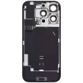 Back Glass With Steel Plate With Wireless NFC Charging MagSafe Magnet & Flashlight Flex Compatible For iPhone 16 Pro (Used OEM Pull: Grade A) (Black Titanium)