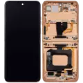 Main OLED Assembly With Frame Compatible For Motorola Razr Plus / Razr 50 Ultra (XT2451 / 2024) (Refurbished) (Peach Fuzz)
