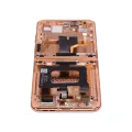 Main OLED Assembly With Frame Compatible For Motorola Razr Plus / Razr 50 Ultra (XT2451 / 2024) (Refurbished) (Peach Fuzz)