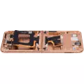 Main OLED Assembly With Frame Compatible For Motorola Razr Plus / Razr 50 Ultra (XT2451 / 2024) (Refurbished) (Peach Fuzz)
