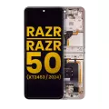Main OLED Assembly With Frame Compatible For Motorola Razr / Razr 50 (XT2453 / 2024) (Beach Sand)