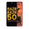 Main OLED Assembly With Frame Compatible For Motorola Razr / Razr 50 (XT2453 / 2024) (Spritz Orange)