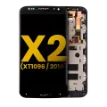 LCD Assembly With Frame Compatible For Motorola Moto X2 (XT1096 / 2014) (Refurbished) (Black)